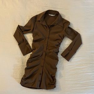 Zara LS Ruched Dress